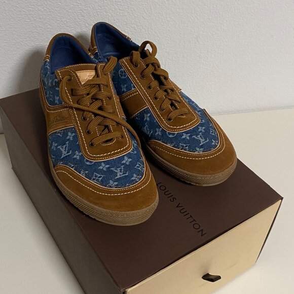 Louis Vuitton Denim Monogram Suede Sneakers - Size 9 (US 9.5) - Picture 13 of 13